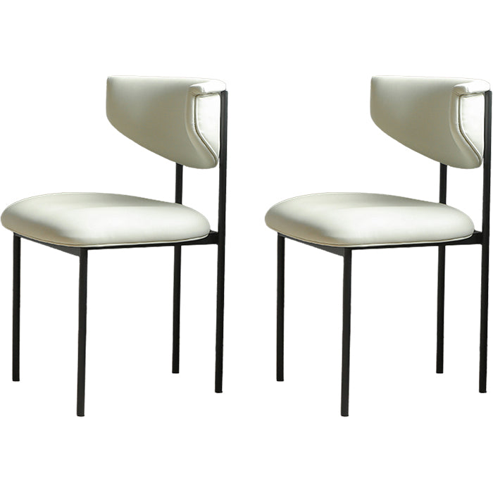 Contemporary Open Back Upholstered Dining Side Chair for Home