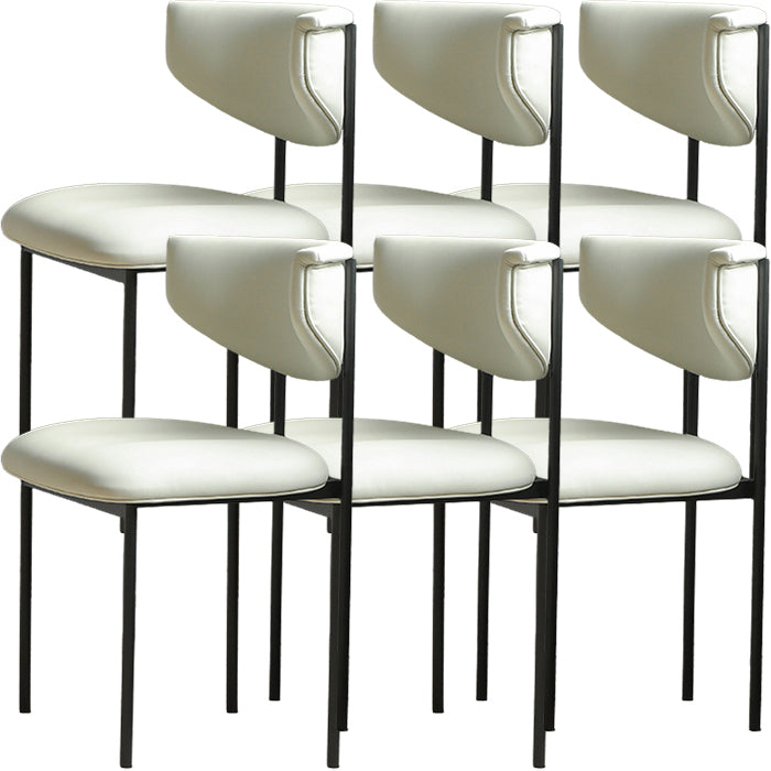 Contemporary Open Back Upholstered Dining Side Chair for Home