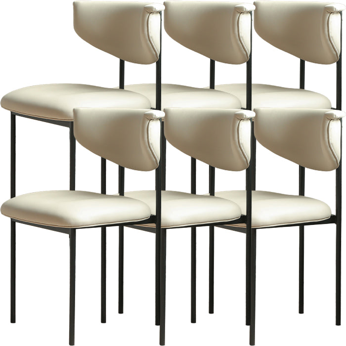 Contemporary Open Back Upholstered Dining Side Chair for Home