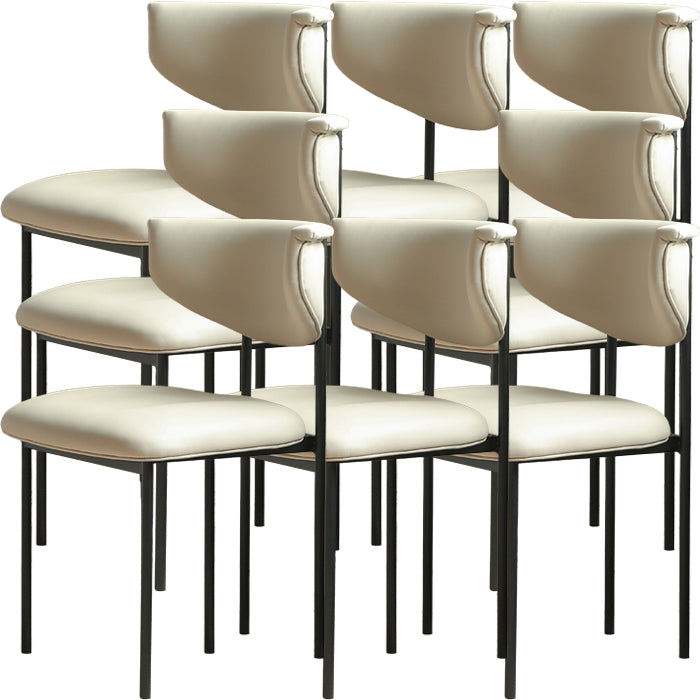 Contemporary Open Back Upholstered Dining Side Chair for Home