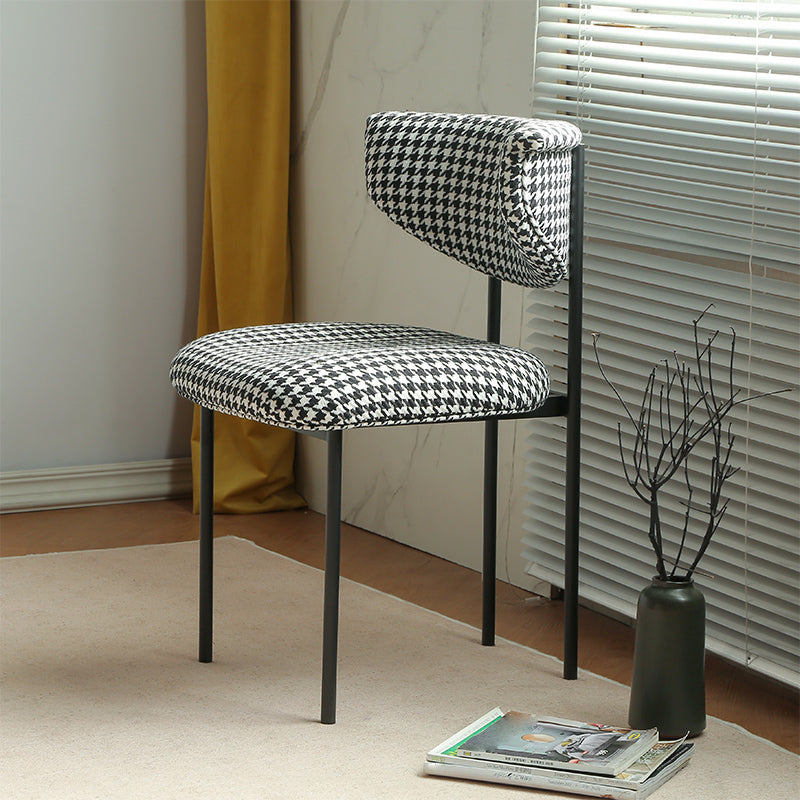 Contemporary Open Back Upholstered Dining Side Chair for Home