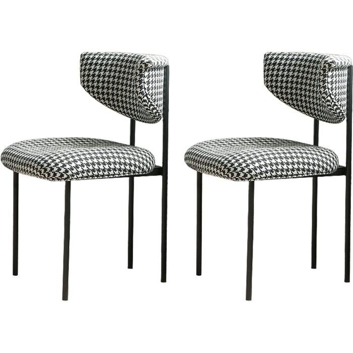 Contemporary Open Back Upholstered Dining Side Chair for Home