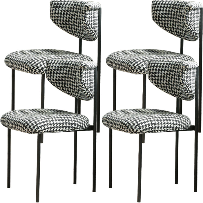 Contemporary Open Back Upholstered Dining Side Chair for Home