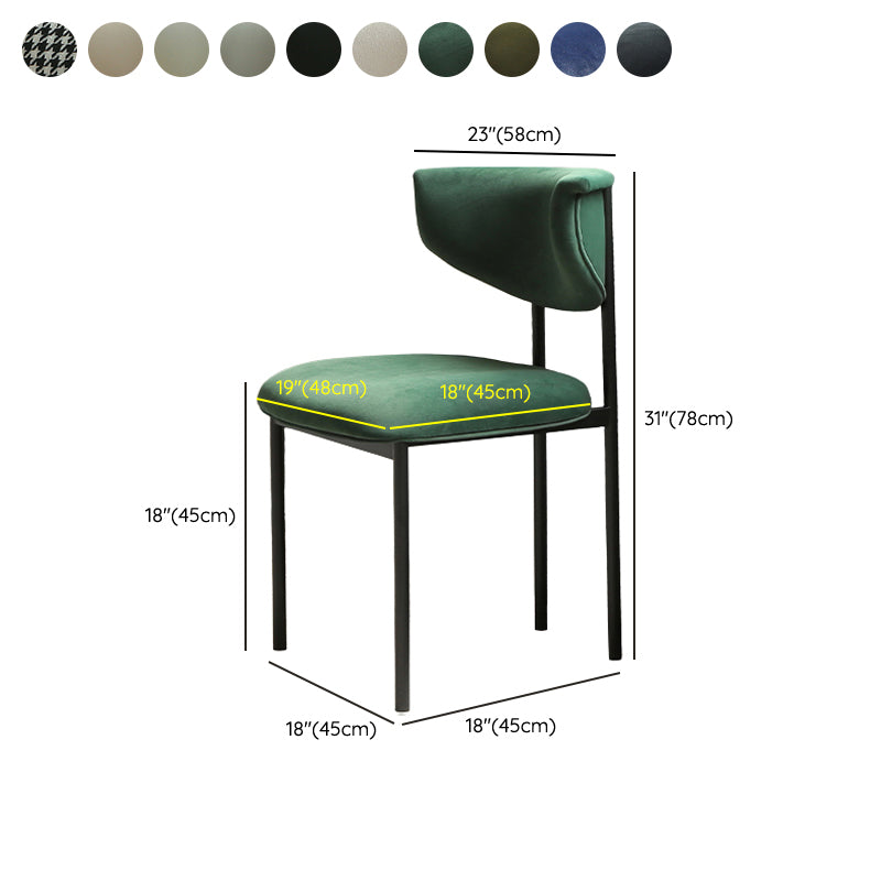 Contemporary Open Back Upholstered Dining Side Chair for Home