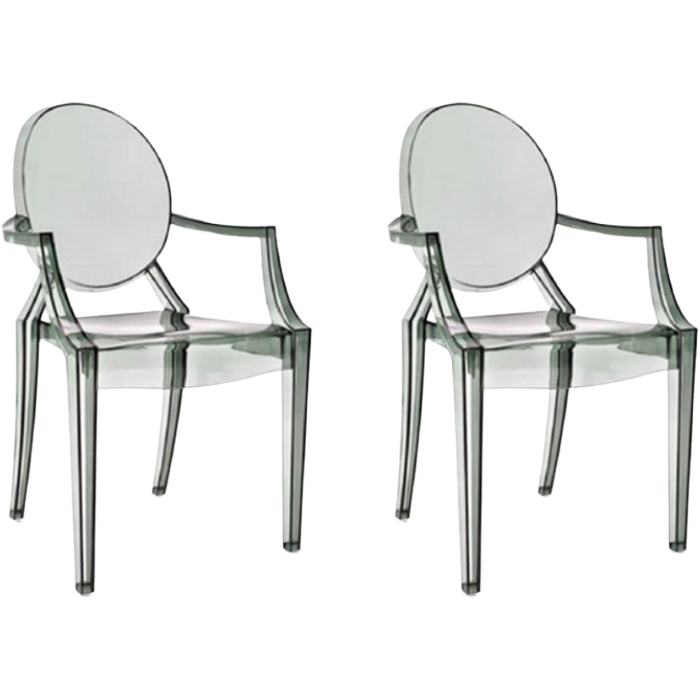 Contemporary Dining Room Plastic King Louis Back Dining Chair