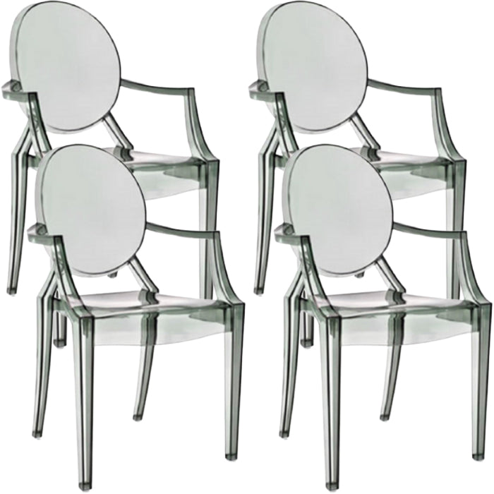 Contemporary Dining Room Plastic King Louis Back Dining Chair