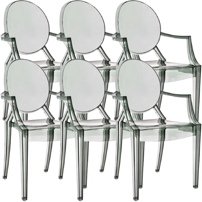 Contemporary Dining Room Plastic King Louis Back Dining Chair