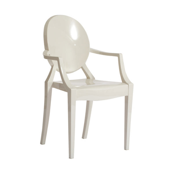 Contemporary Dining Room Plastic King Louis Back Dining Chair