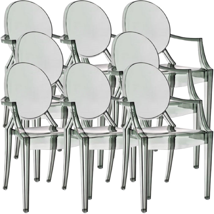 Contemporary Dining Room Plastic King Louis Back Dining Chair