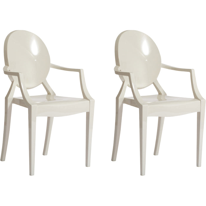 Contemporary Dining Room Plastic King Louis Back Dining Chair