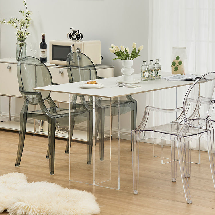 Contemporary Dining Room Plastic King Louis Back Dining Chair