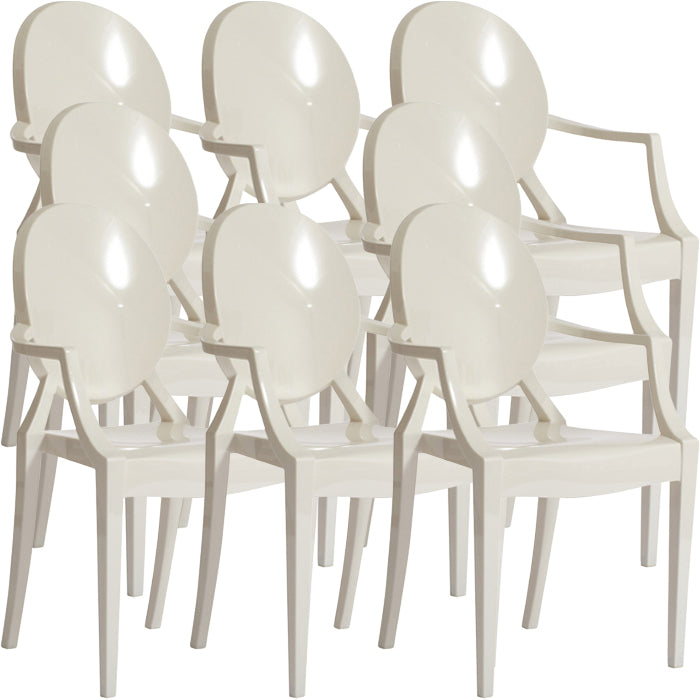 Contemporary Dining Room Plastic King Louis Back Dining Chair