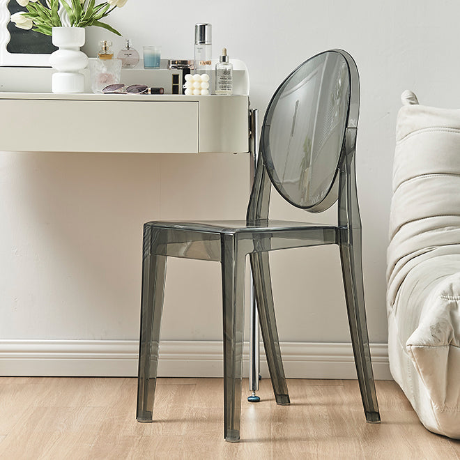Contemporary Dining Room Plastic King Louis Back Dining Chair