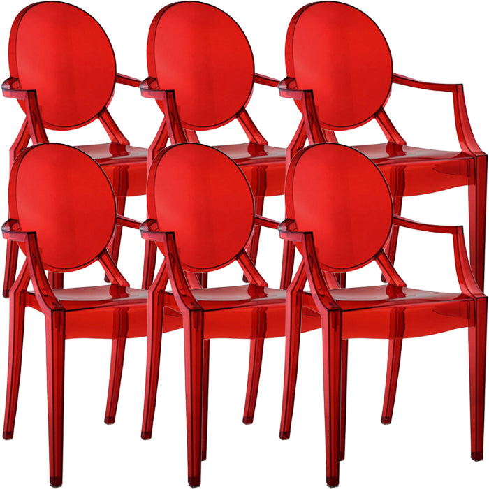 Contemporary Dining Room Plastic King Louis Back Dining Chair