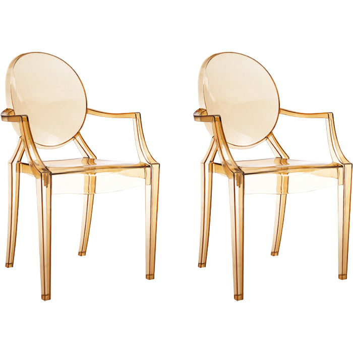 Contemporary Dining Room Plastic King Louis Back Dining Chair