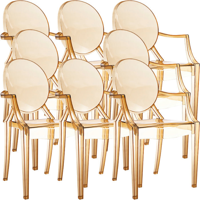 Contemporary Dining Room Plastic King Louis Back Dining Chair