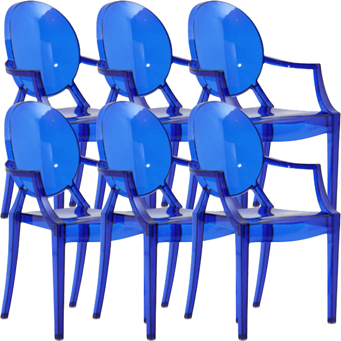 Contemporary Dining Room Plastic King Louis Back Dining Chair