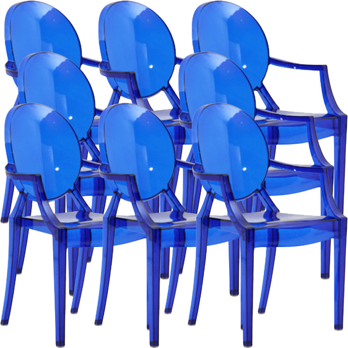 Contemporary Dining Room Plastic King Louis Back Dining Chair