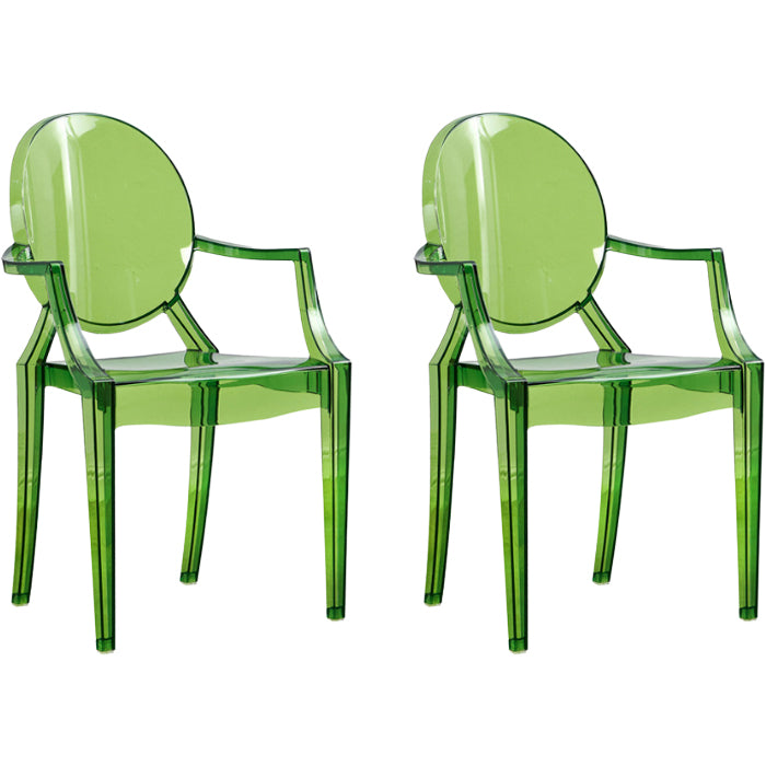 Contemporary Dining Room Plastic King Louis Back Dining Chair