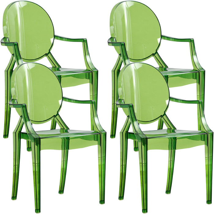 Contemporary Dining Room Plastic King Louis Back Dining Chair
