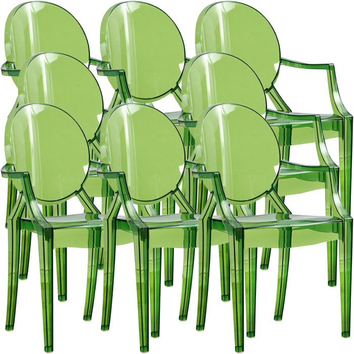 Contemporary Dining Room Plastic King Louis Back Dining Chair