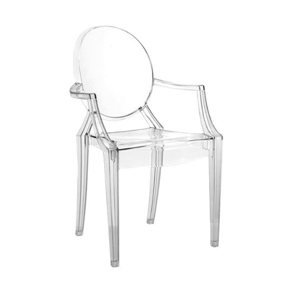 Contemporary Dining Room Plastic King Louis Back Dining Chair
