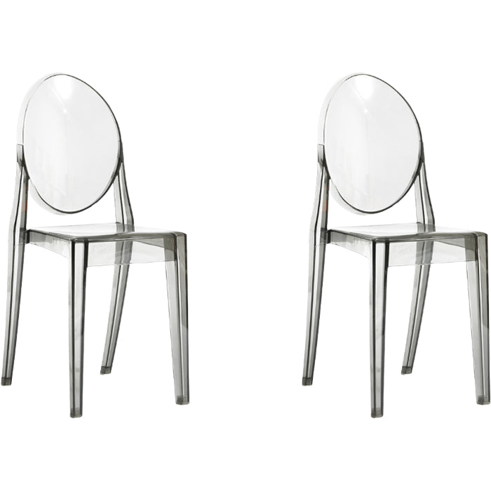 Contemporary Dining Room Plastic King Louis Back Dining Chair