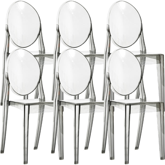 Contemporary Dining Room Plastic King Louis Back Dining Chair