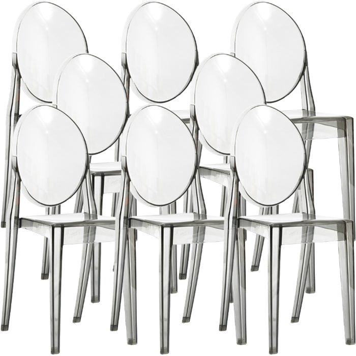 Contemporary Dining Room Plastic King Louis Back Dining Chair