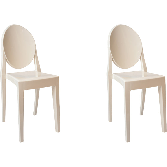 Contemporary Dining Room Plastic King Louis Back Dining Chair