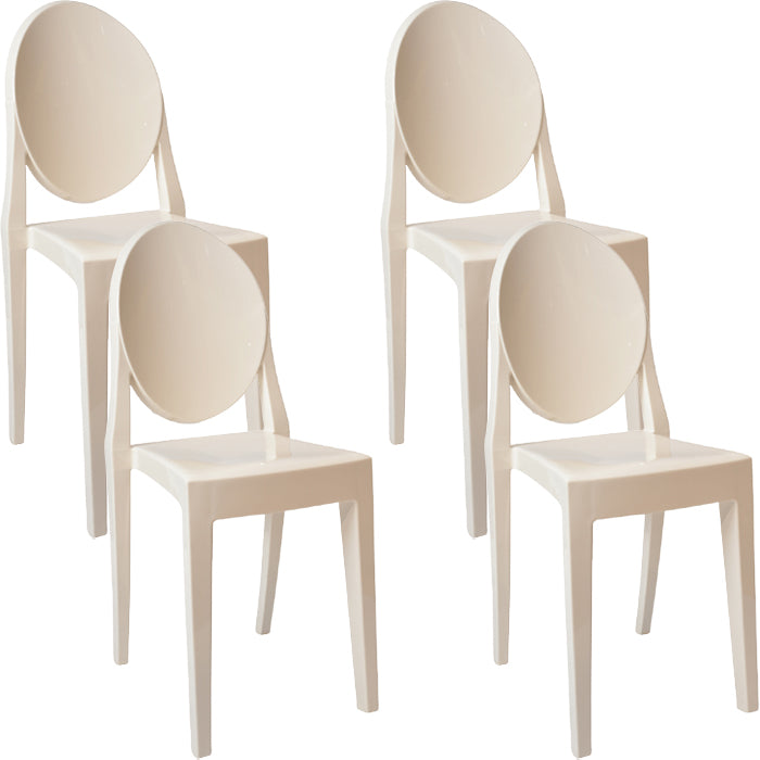Contemporary Dining Room Plastic King Louis Back Dining Chair