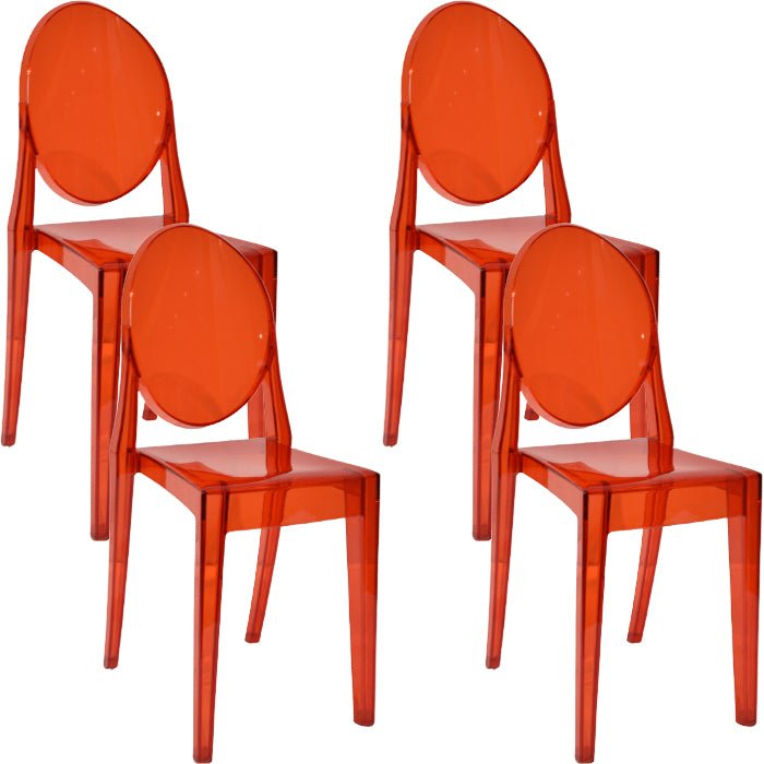 Contemporary Dining Room Plastic King Louis Back Dining Chair