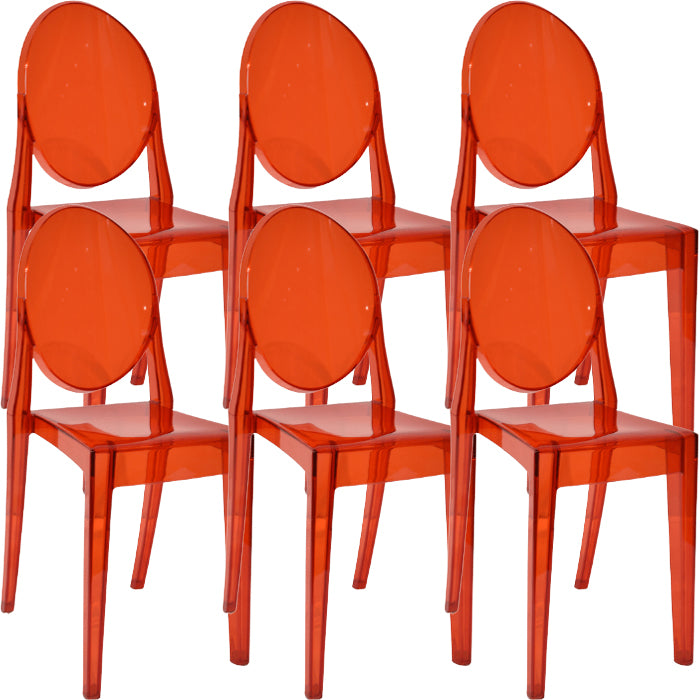Contemporary Dining Room Plastic King Louis Back Dining Chair