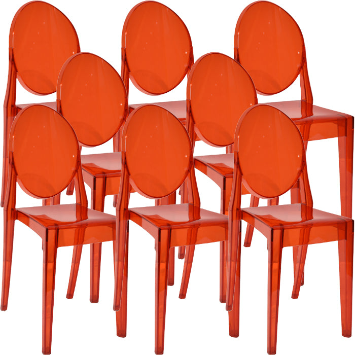 Contemporary Dining Room Plastic King Louis Back Dining Chair