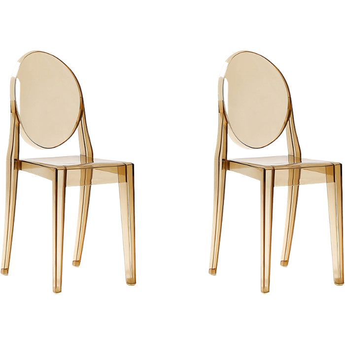 Contemporary Dining Room Plastic King Louis Back Dining Chair