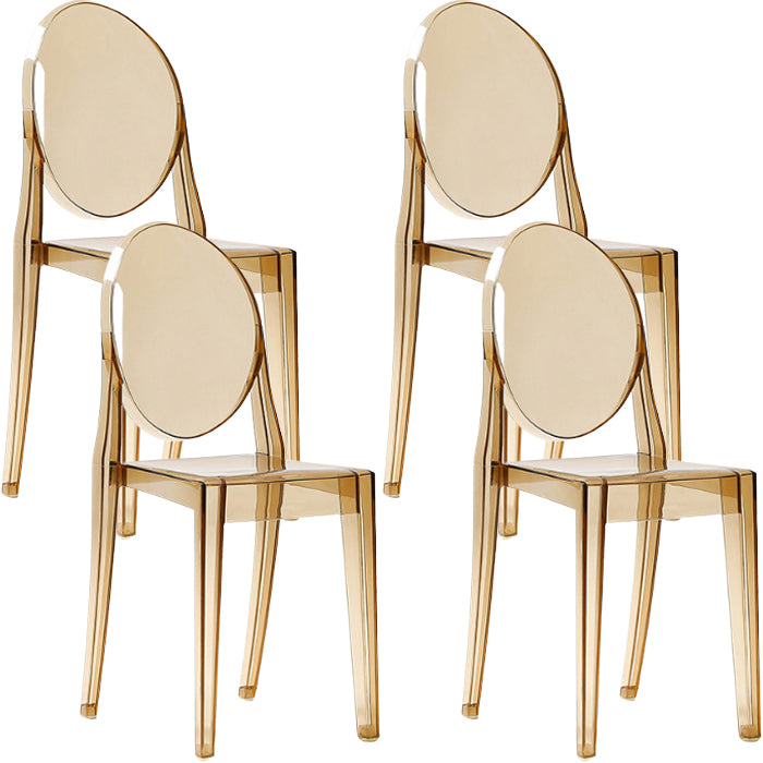 Contemporary Dining Room Plastic King Louis Back Dining Chair