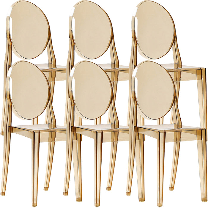 Contemporary Dining Room Plastic King Louis Back Dining Chair