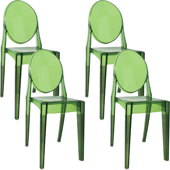 Contemporary Dining Room Plastic King Louis Back Dining Chair