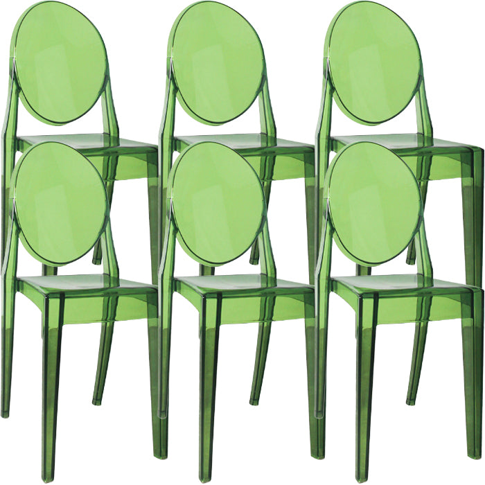 Contemporary Dining Room Plastic King Louis Back Dining Chair