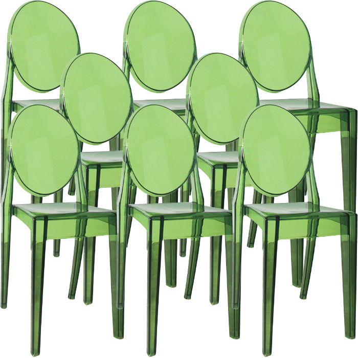 Contemporary Dining Room Plastic King Louis Back Dining Chair
