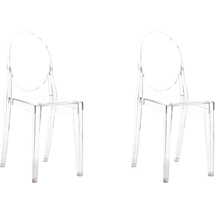 Contemporary Dining Room Plastic King Louis Back Dining Chair