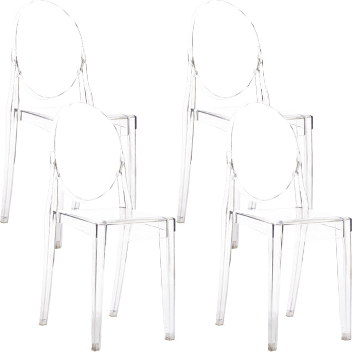 Contemporary Dining Room Plastic King Louis Back Dining Chair