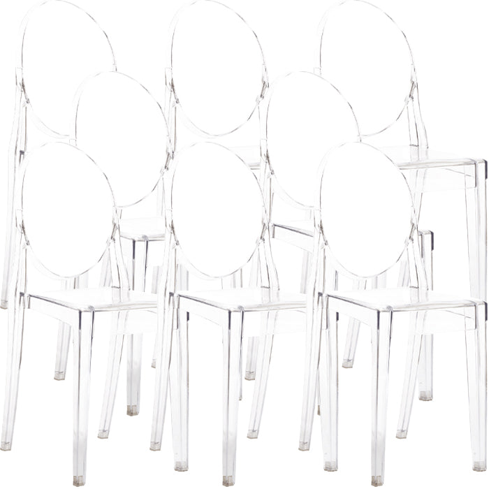 Contemporary Dining Room Plastic King Louis Back Dining Chair