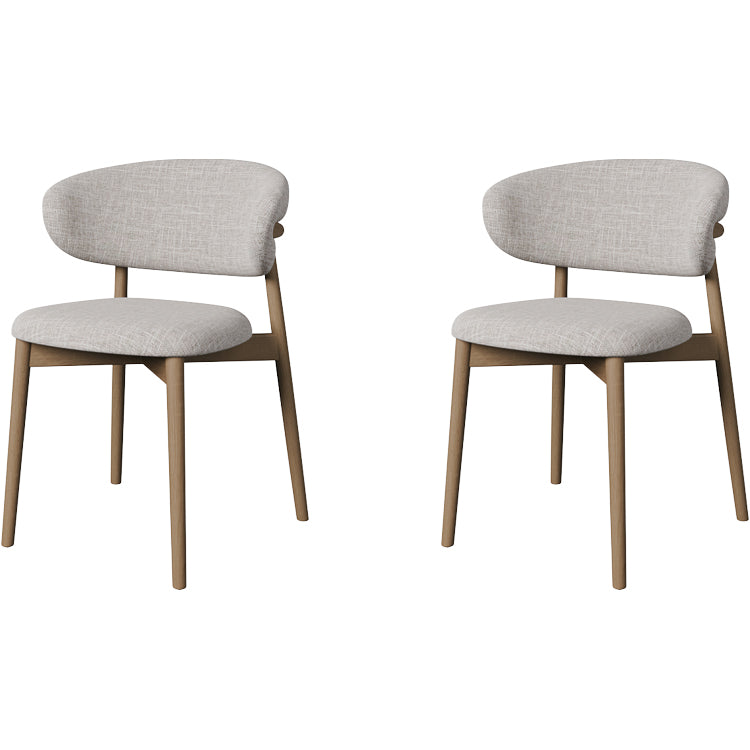 Dining Room Contemporary Upholstered Open Back Dining Side Chair