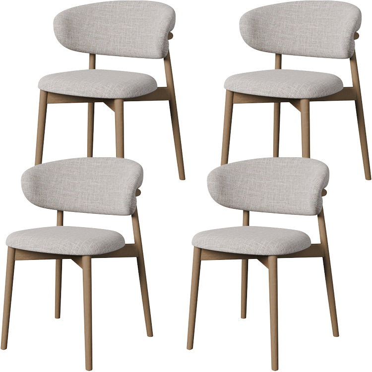 Dining Room Contemporary Upholstered Open Back Dining Side Chair