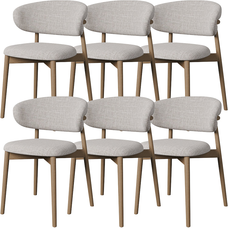 Dining Room Contemporary Upholstered Open Back Dining Side Chair