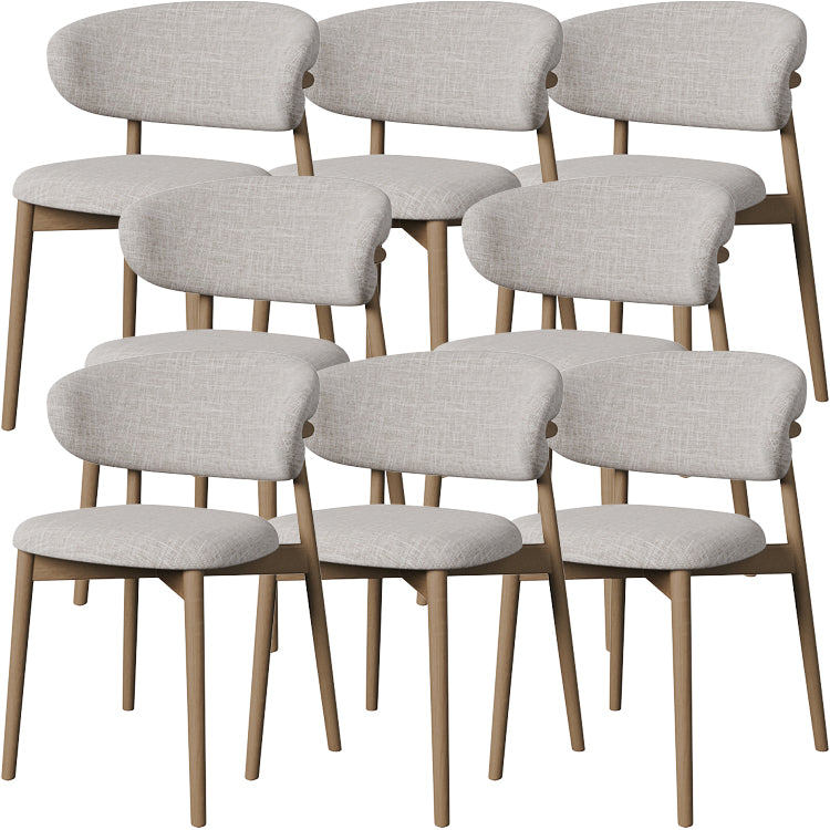 Dining Room Contemporary Upholstered Open Back Dining Side Chair