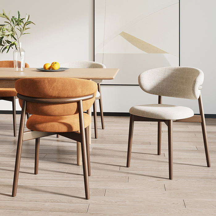 Dining Room Contemporary Upholstered Open Back Dining Side Chair