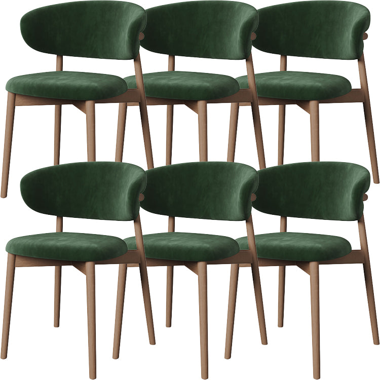 Dining Room Contemporary Upholstered Open Back Dining Side Chair