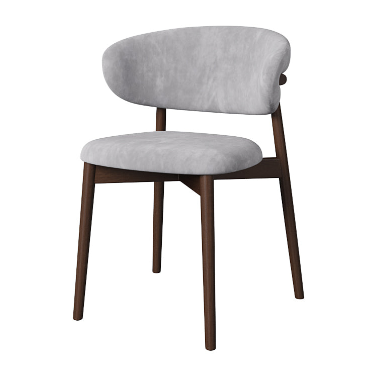 Dining Room Contemporary Upholstered Open Back Dining Side Chair